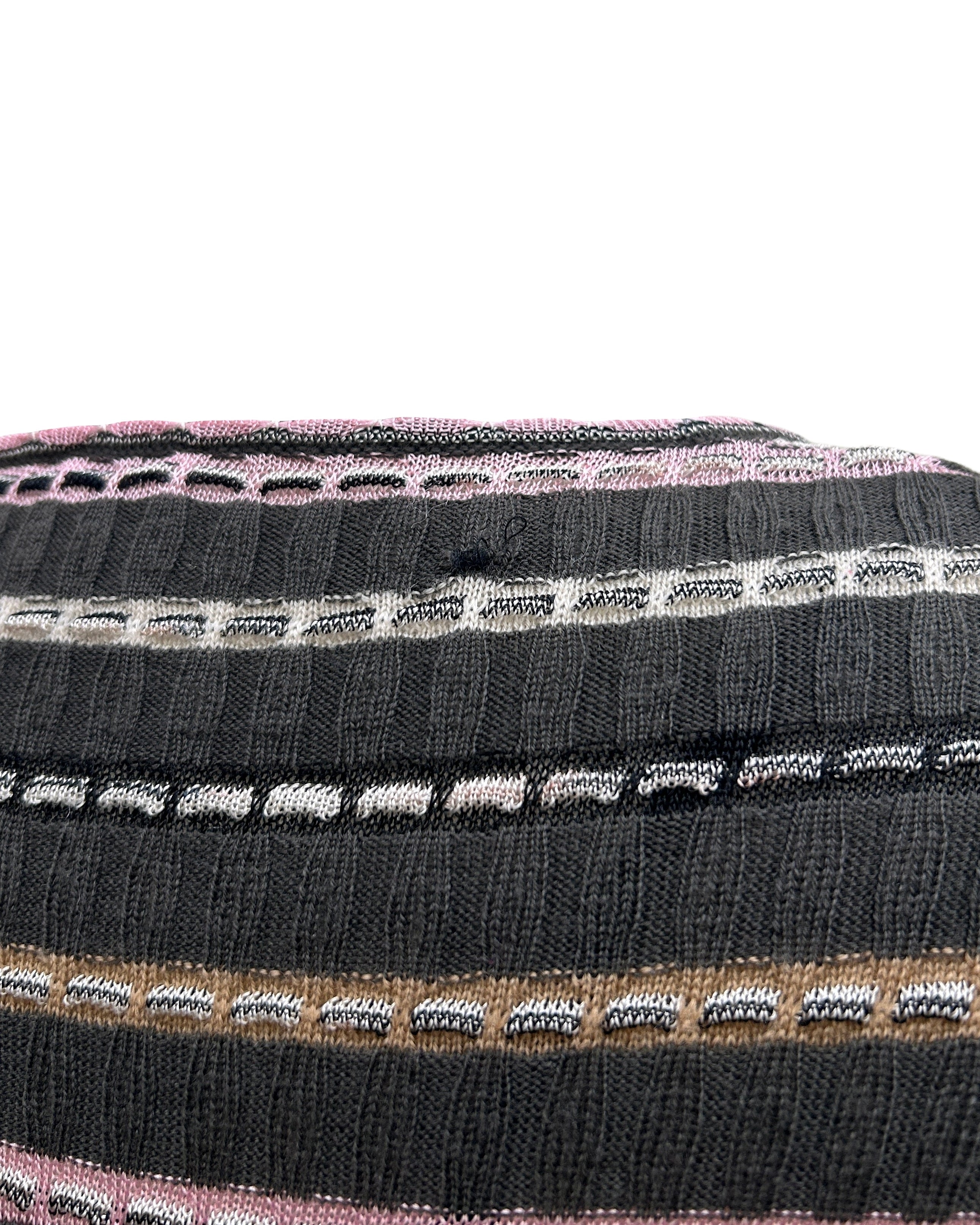 M Missoni Size 8 Striped V-Neck Dress