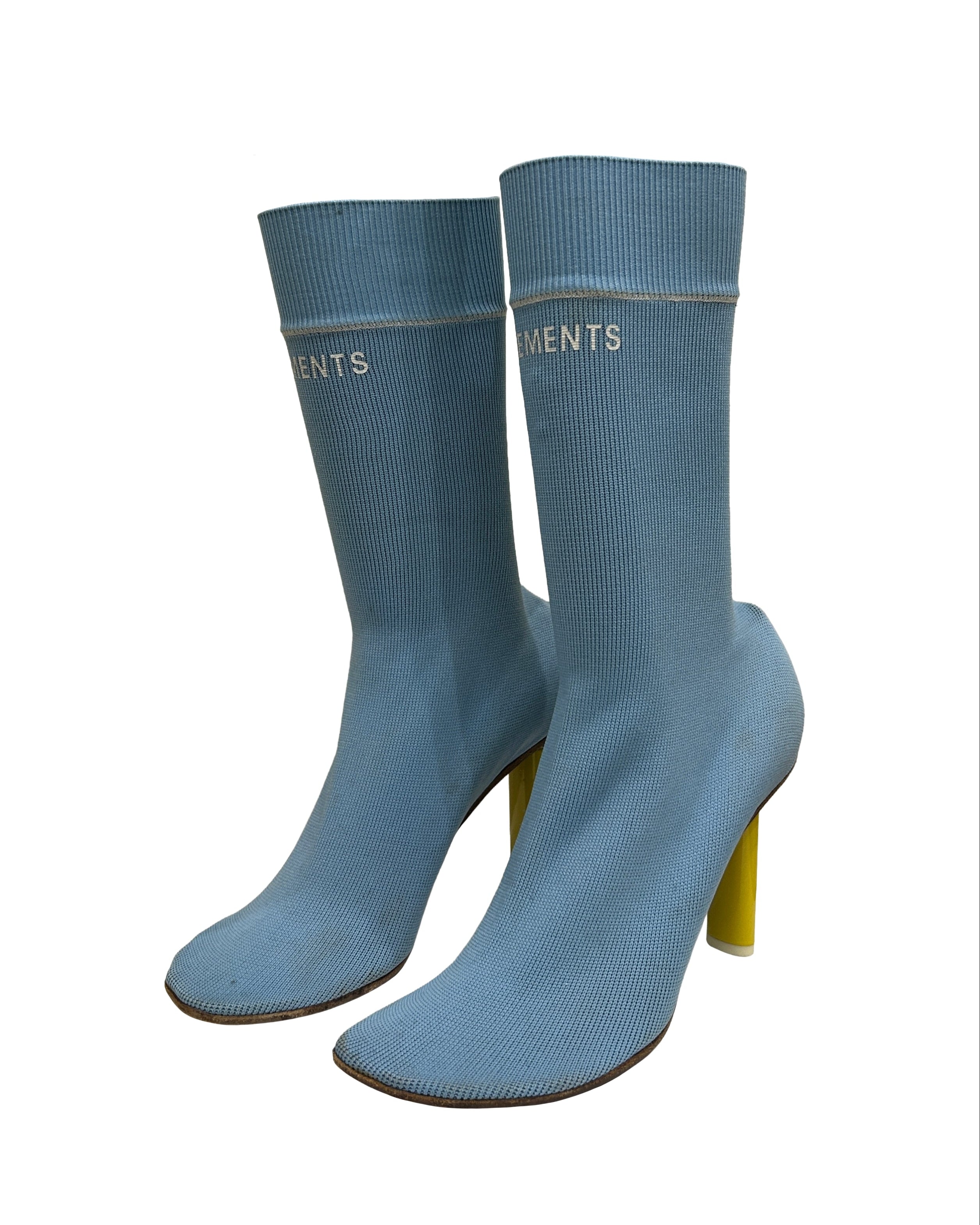 Vetements Size 39 Blue Lighter Heel Sock Boots