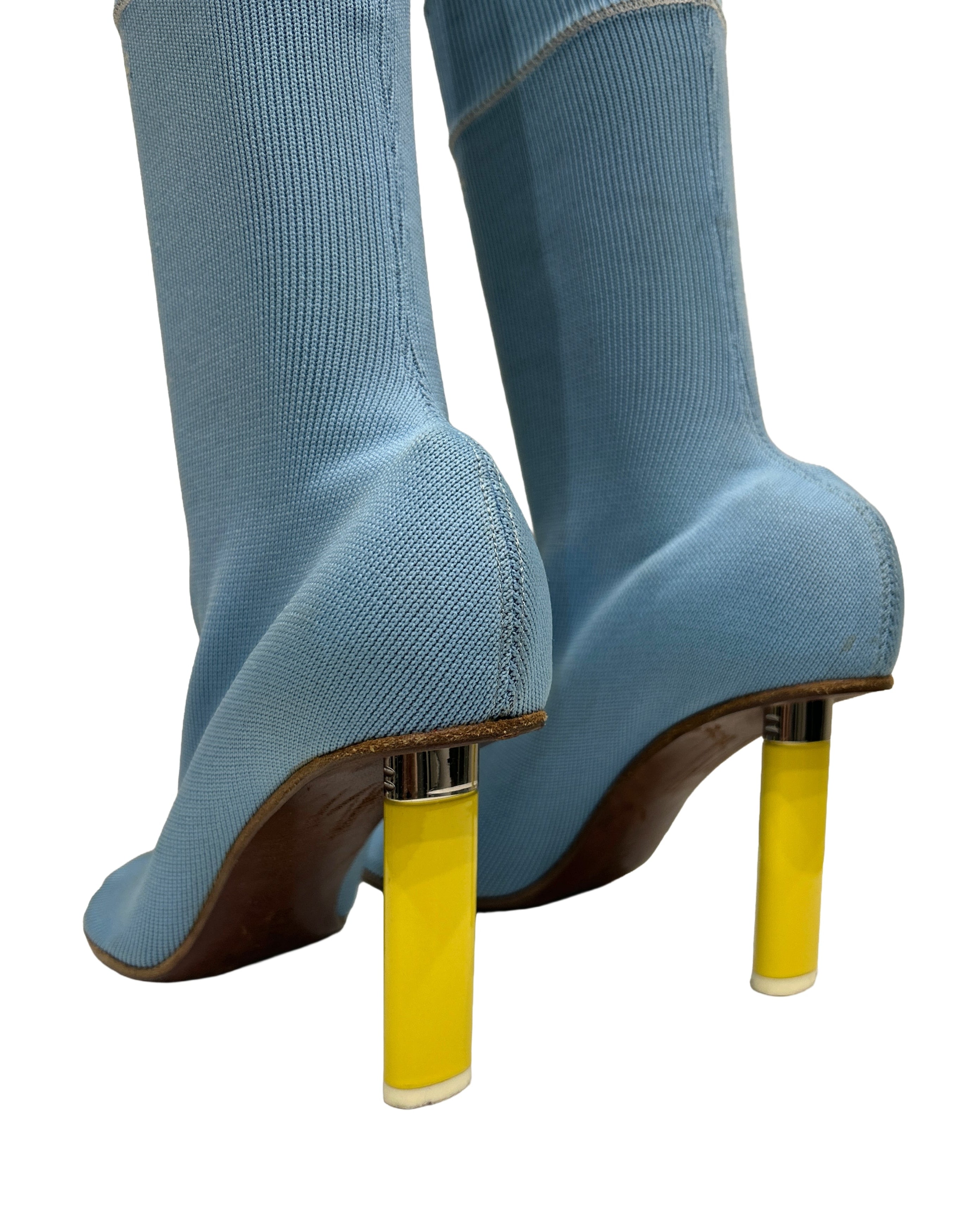 Vetements Size 39 Blue Lighter Heel Sock Boots