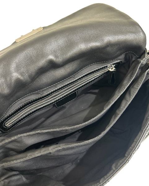 Dior New Lock Cannage Quilted Patent Leather Flap Bag