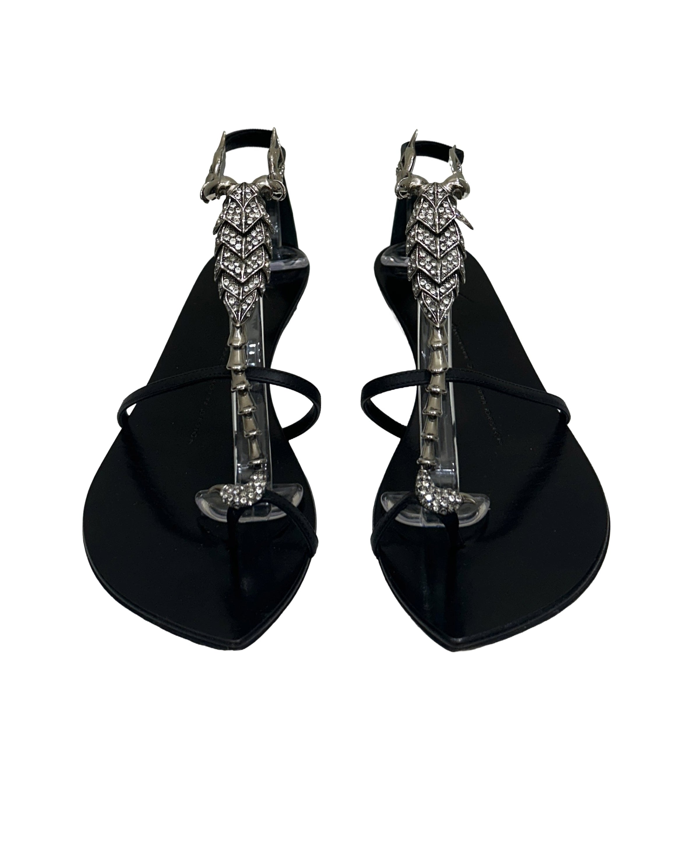 Giuseppe Zanotti Size 36 Rhinestone Scorpion Sandals