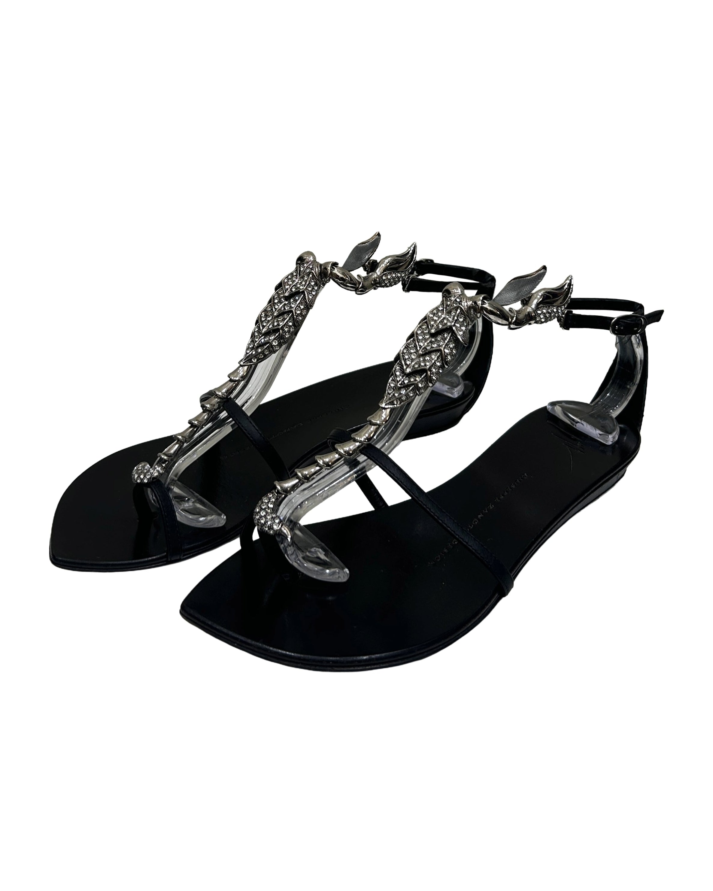 Giuseppe Zanotti Size 36 Rhinestone Scorpion Sandals