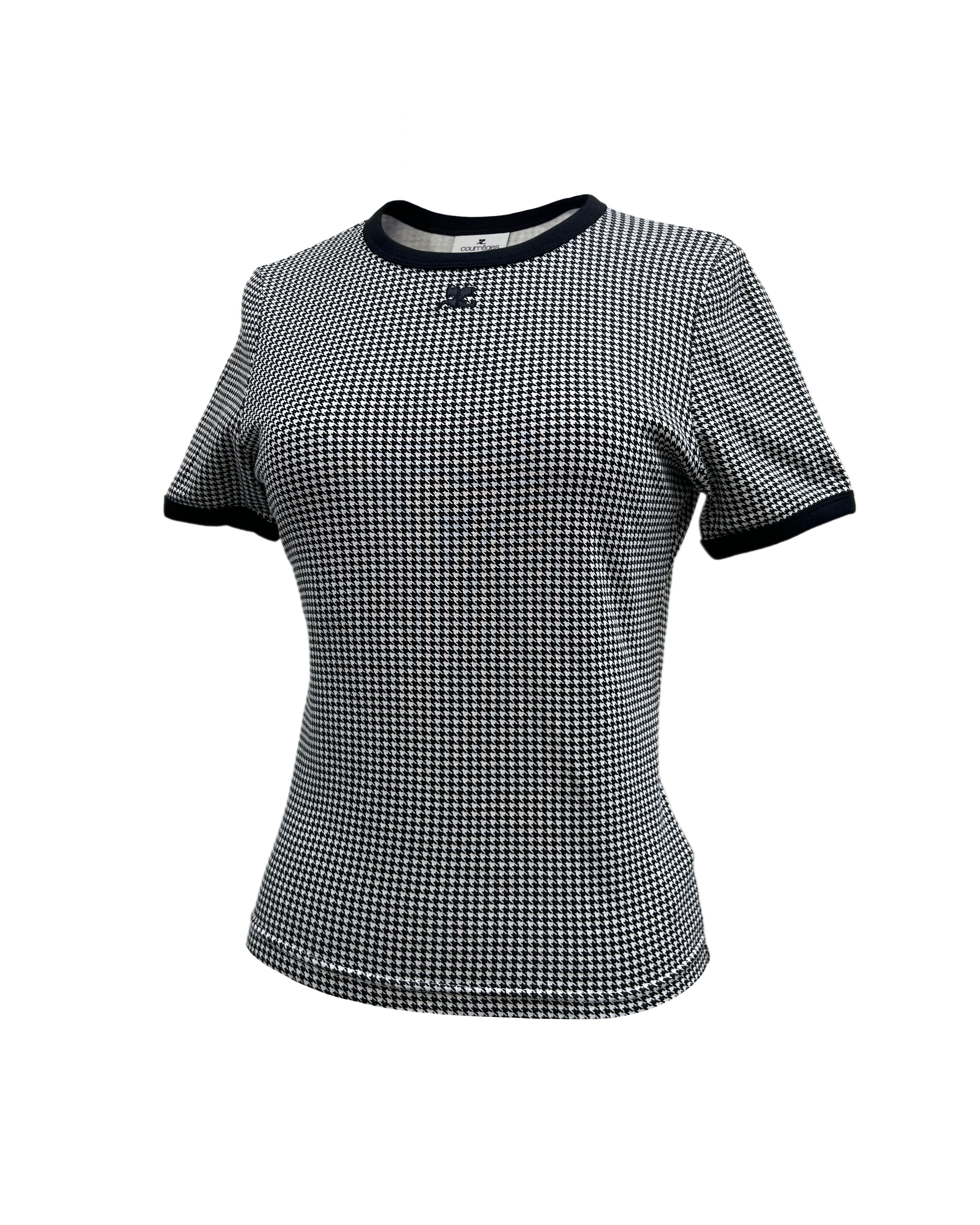 Courreges Size M Houndstooth T-Shirt