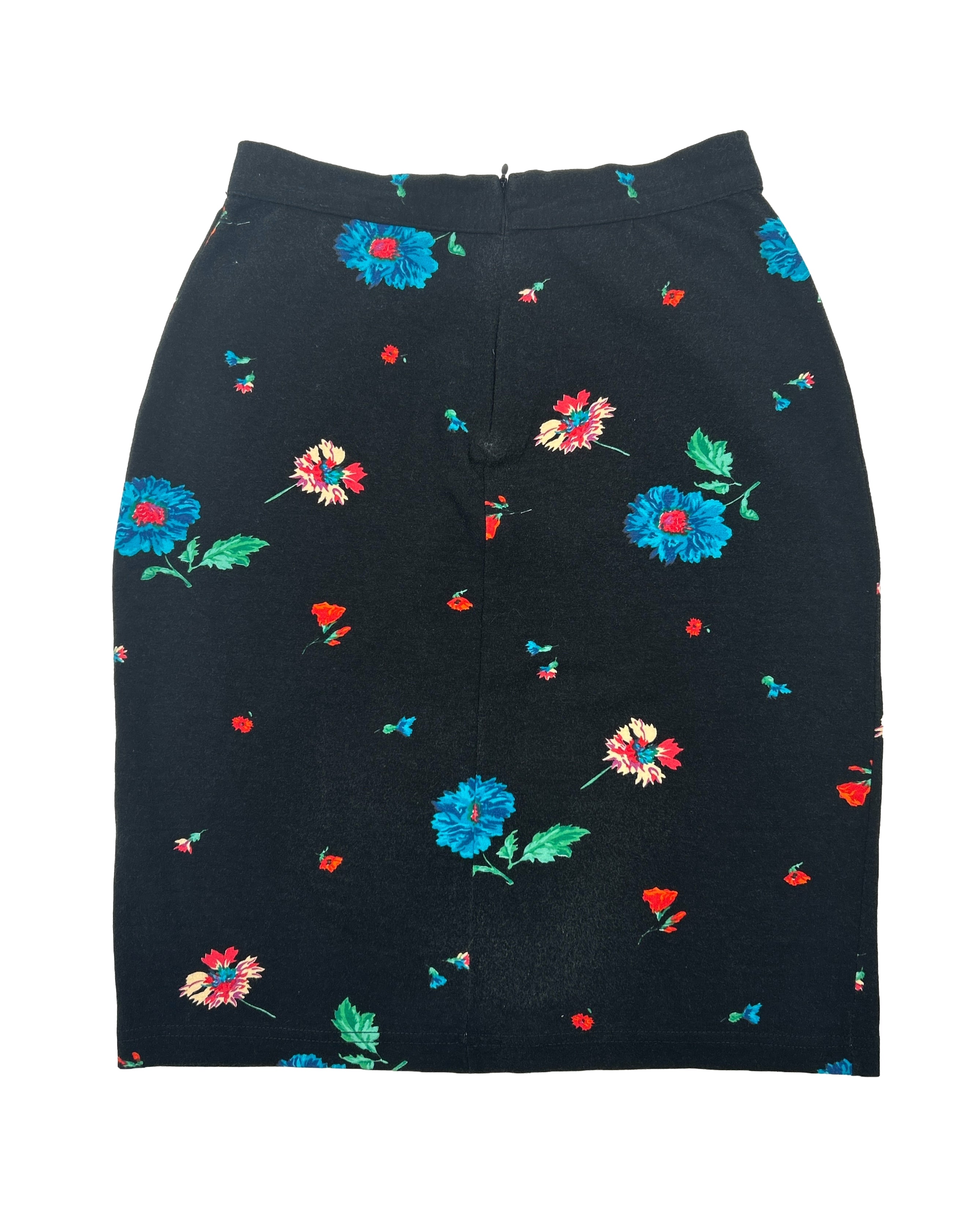 Kenzo Jungle Size 24" Vintage 1980's Beaded Pencil Skirt