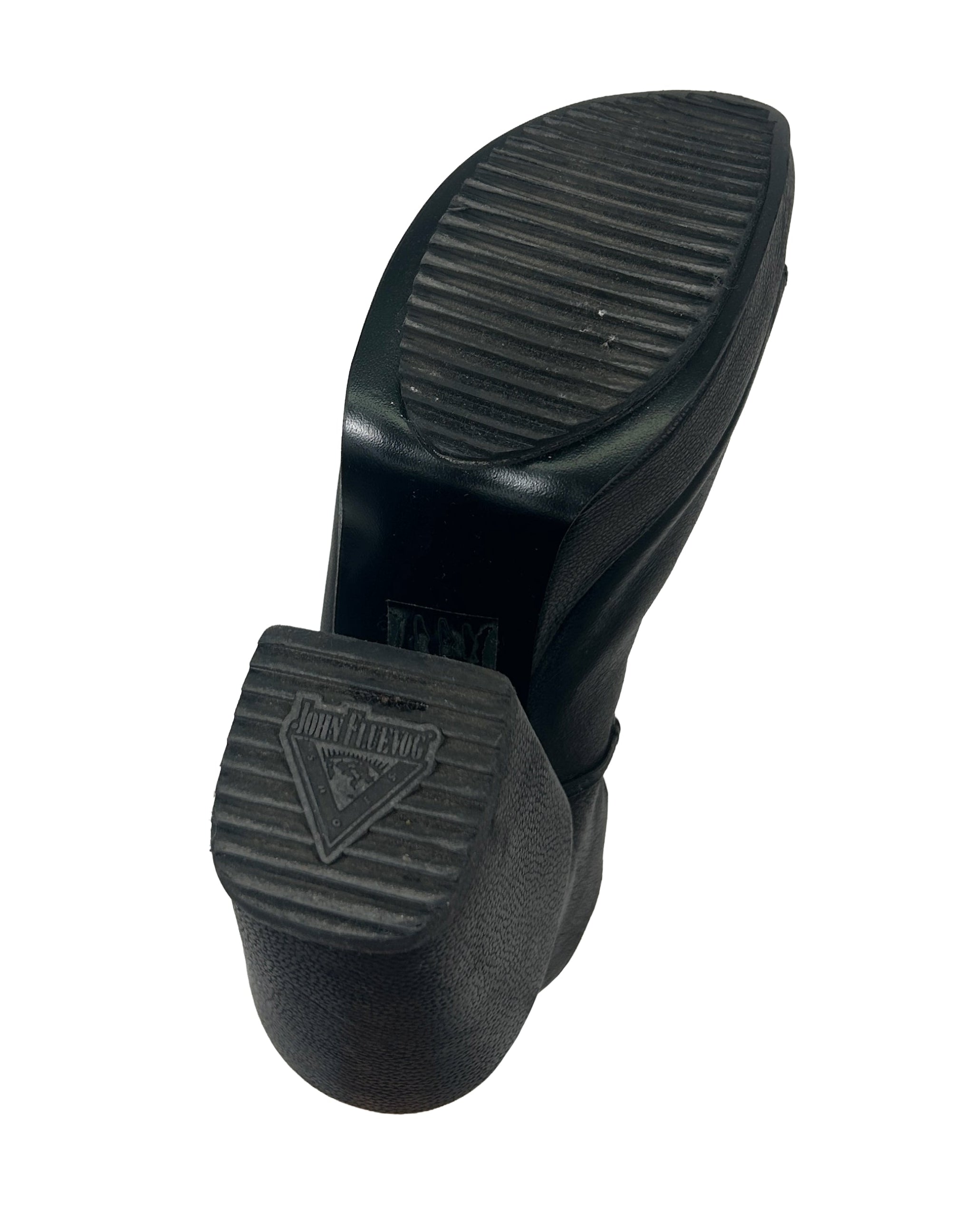 John Fluevog Size 7.5 Axe Slitted Open Toe Platform Sandals