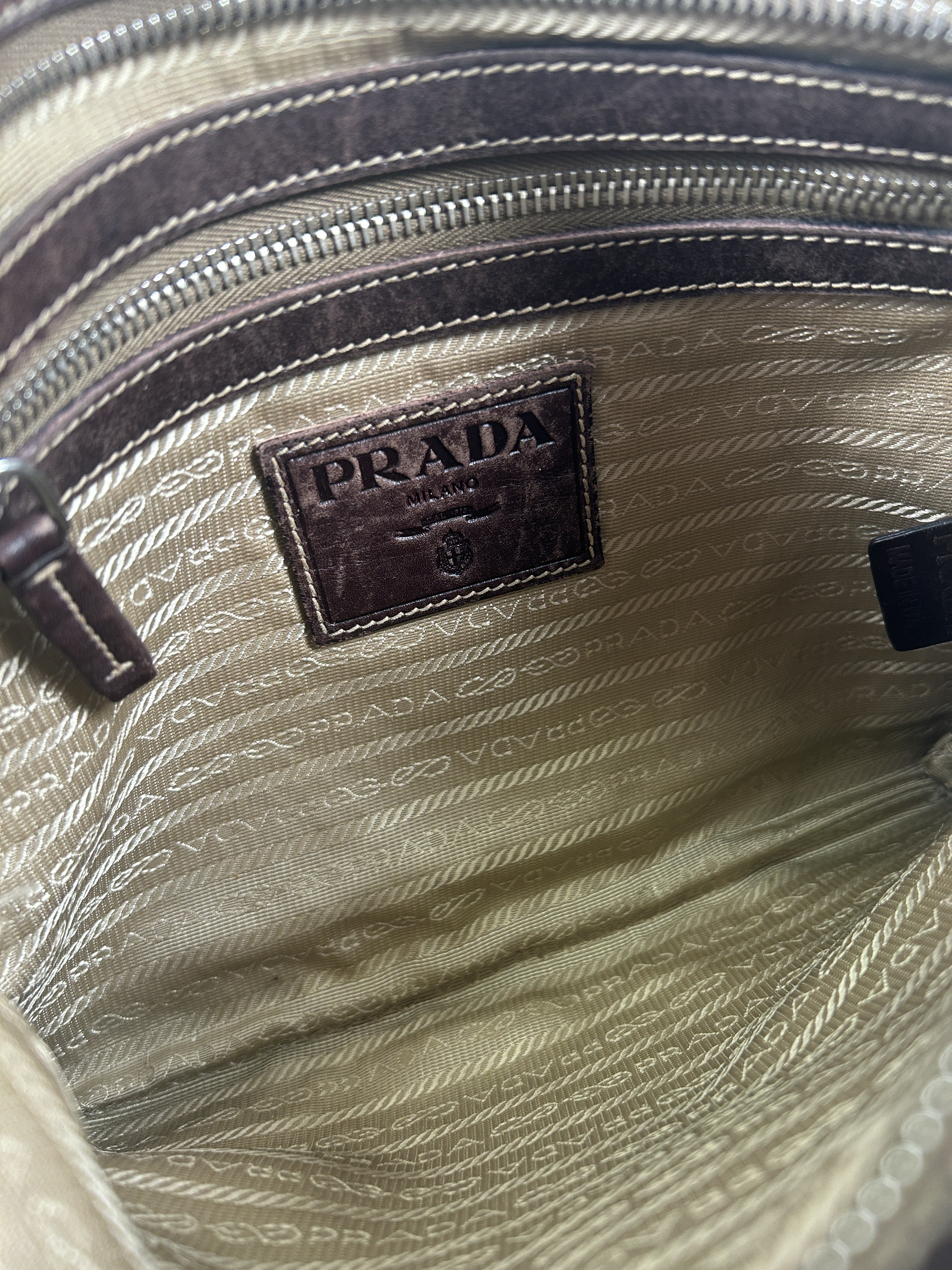 Prada Jacquard Canvas Messenger Bag