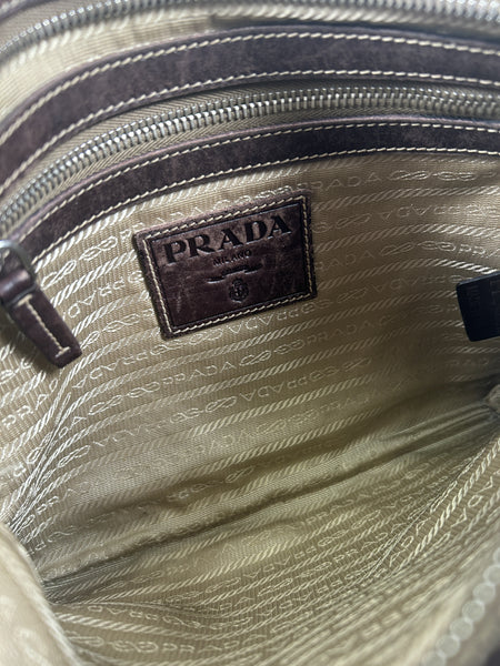 Prada Jacquard Canvas Messenger Bag