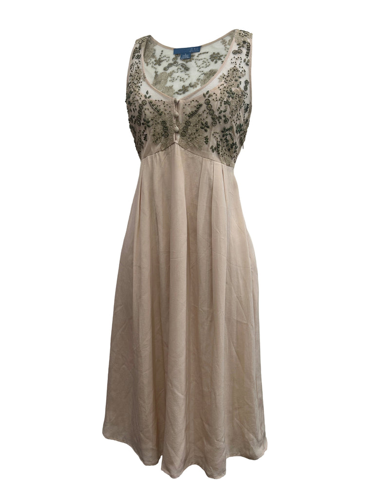 Anthropologie Size 8 Lil Flickering Beaded Silk Dress – Front and Company