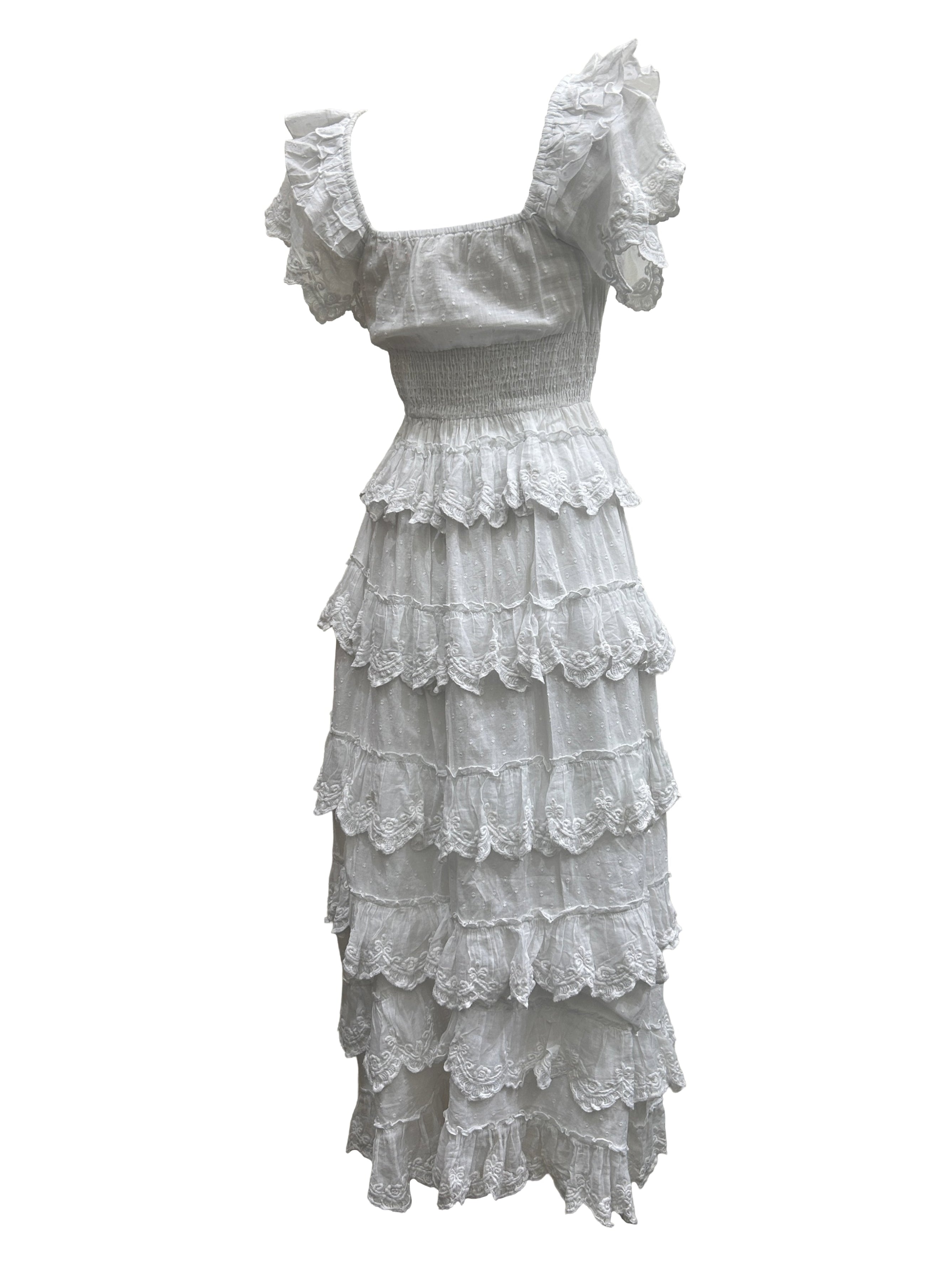 Amy Jane London Size XS Tiered Ruffle Maxi Dress