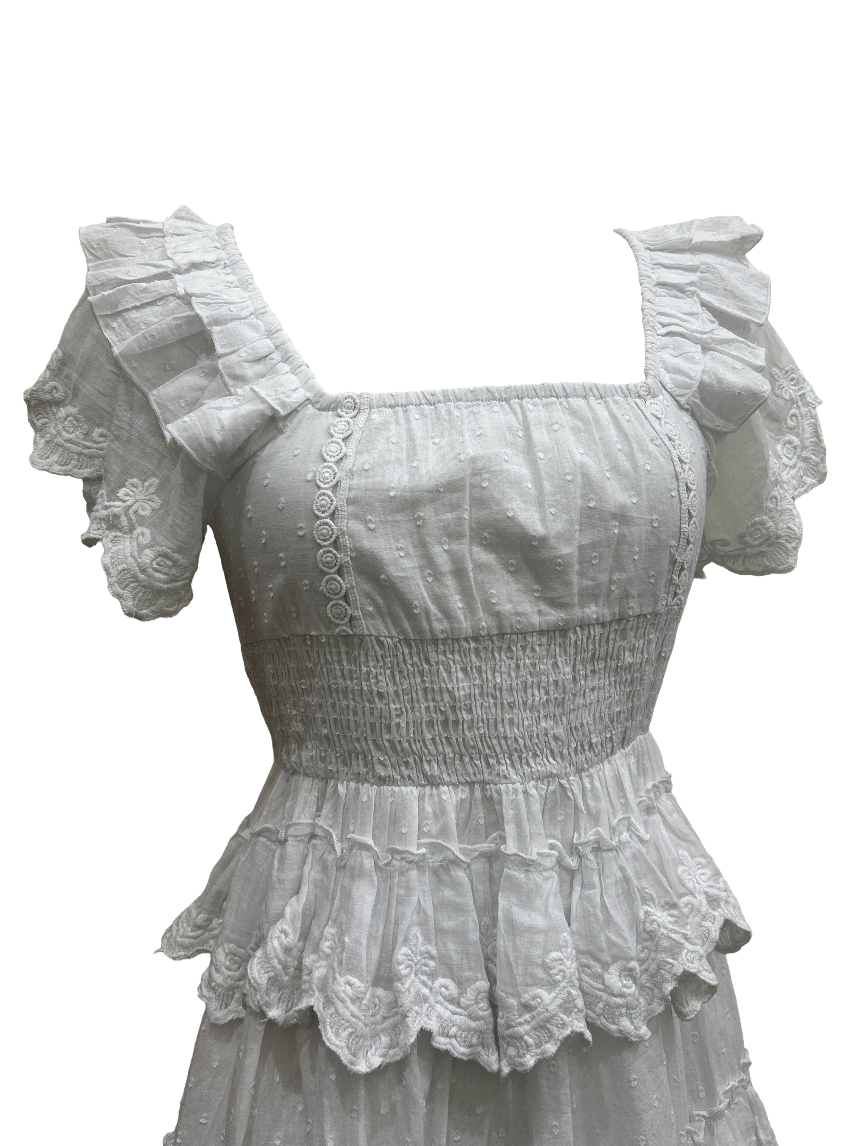 Amy Jane London Size XS Tiered Ruffle Maxi Dress