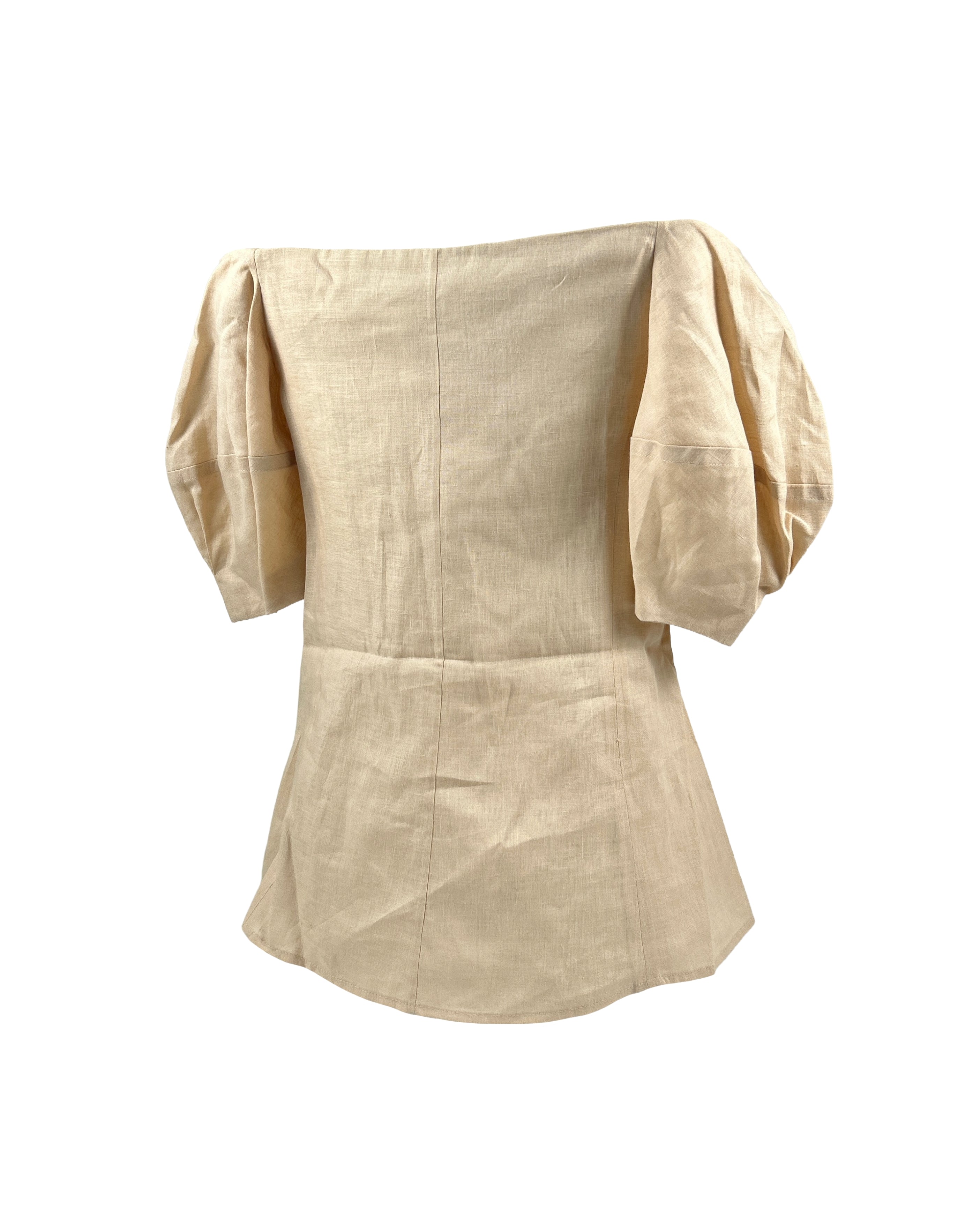 Chloe Size 34 Soft Voile Linen Off Shoulder Blouse