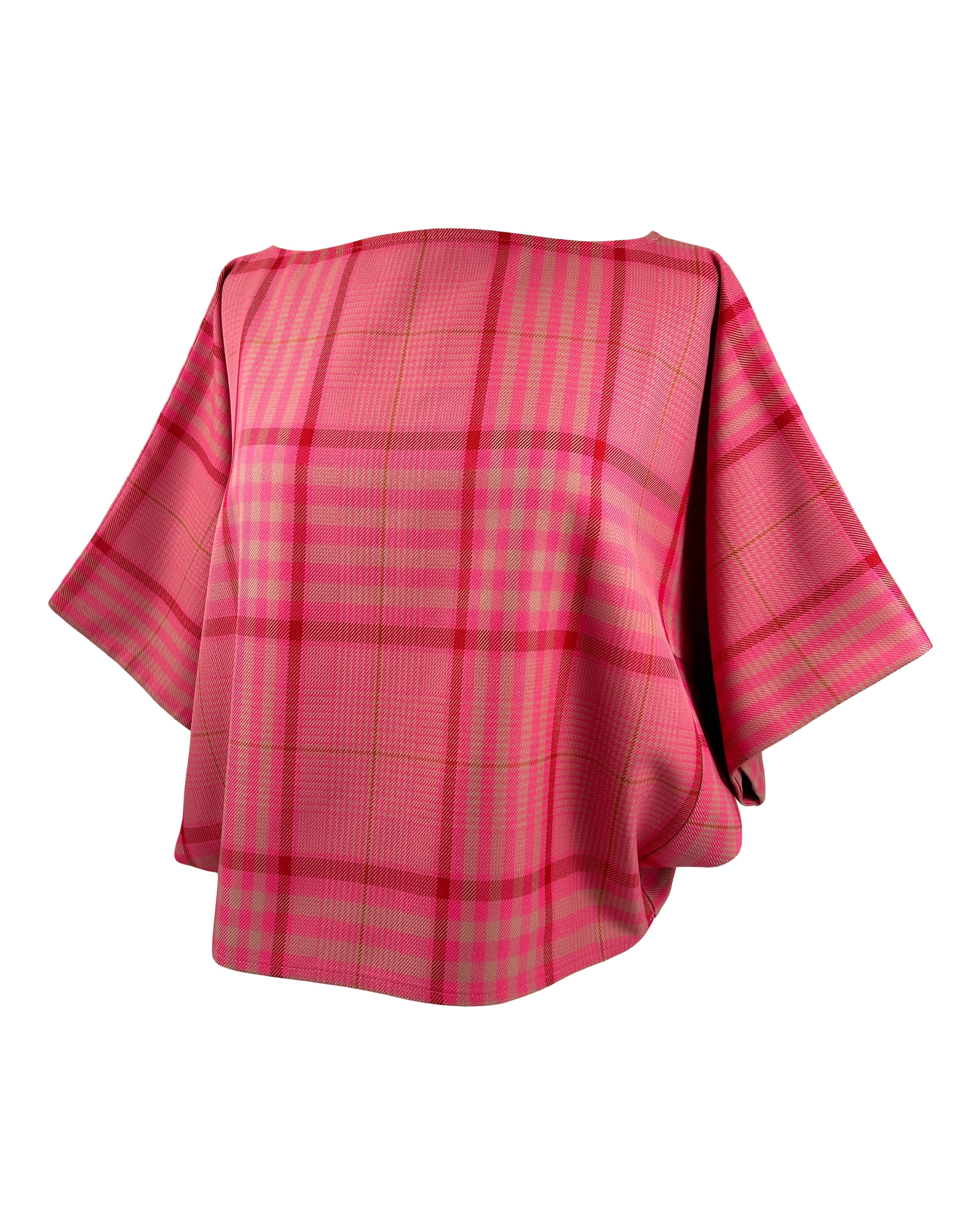 Rachel Comey Plaid Batwing Sleeve Top