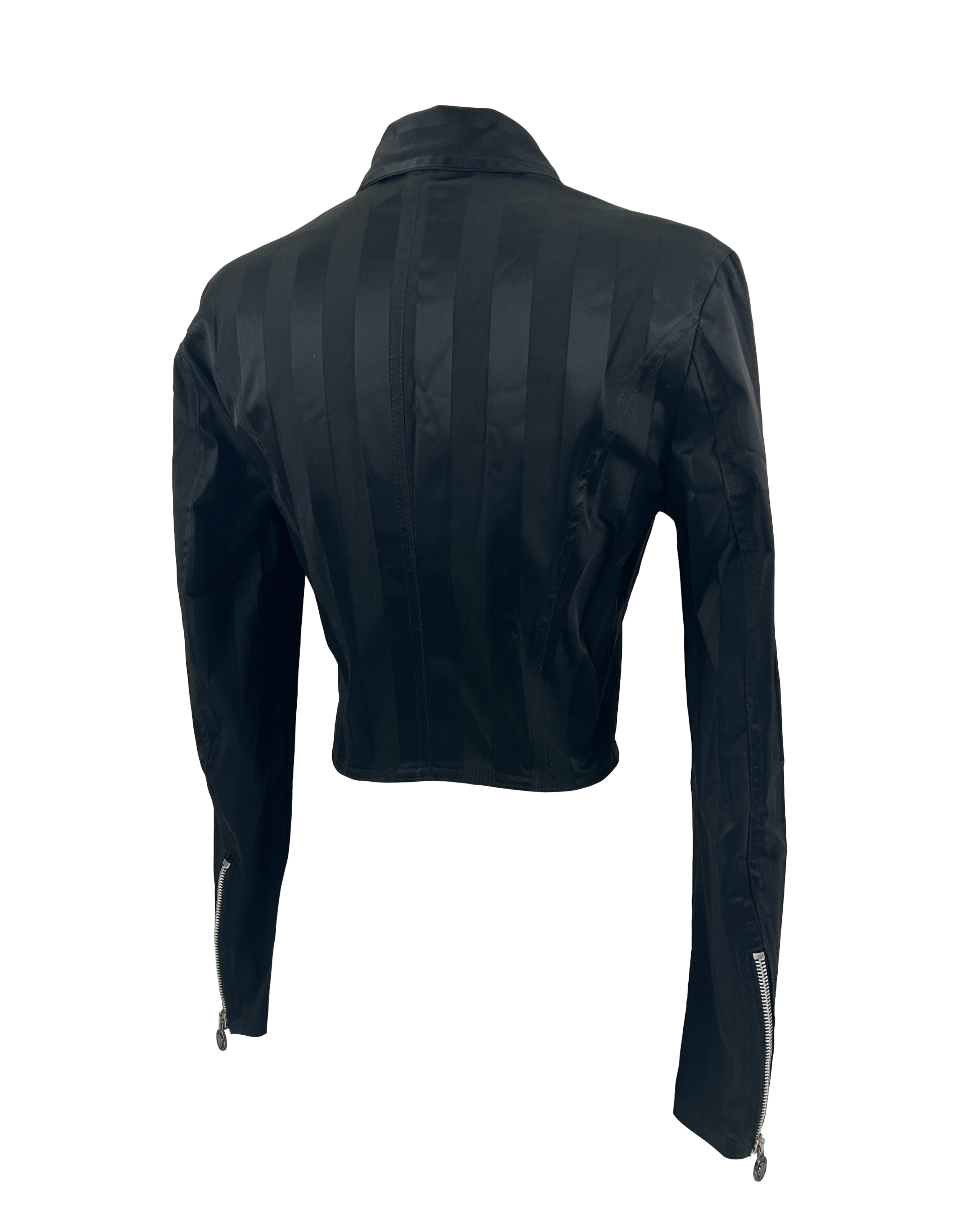Versace Jeans Couture Size XS Vintage Striped Satin Jacket