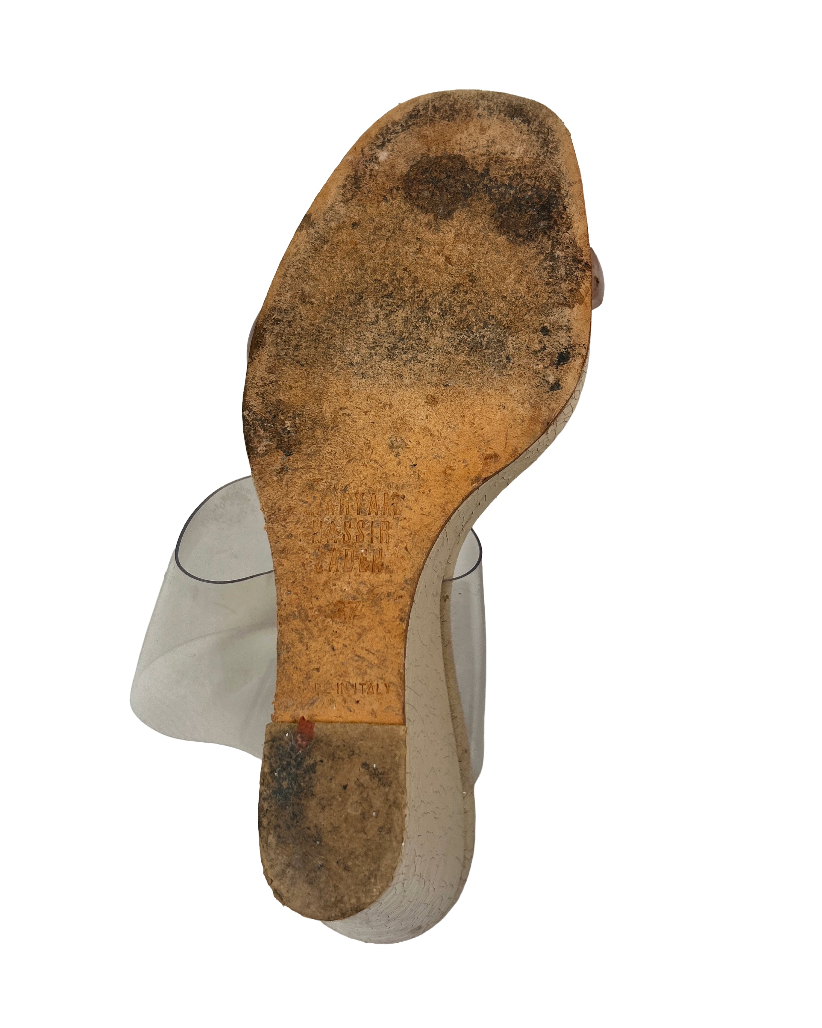 Maryam Nassir Zadeh Size 37 Olympia PVC Wedge Sandals